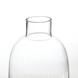 Transparent Round Vase with Narrow Neck