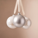 Coffret de 12 boules de Noël Blanc