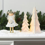 Christmas Figurine Girl with Snowflake Angel