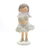 Christmas Figurine Girl with Heart Angel