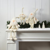 Velvet Sitting Santa Claus Figurine