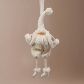 Suspension Figurine Père Noël Velvet crème