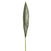 Hoja de aspidistra con purpurina