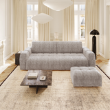 Sofa and Pouf Set Bari