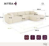Myra Right Angle Convertible Sofa
