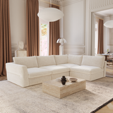 Canapé d'angle droit modulable 5-6 places Nest