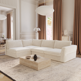 Canapé d'angle gauche modulable 5-6 places Nest