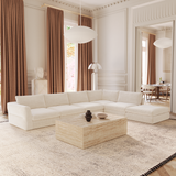 Canapé grand angle modulable 8 places Nest