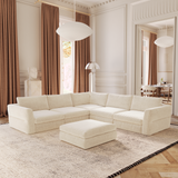 Canapé d'angle panoramique modulable 7-8 places Nest