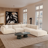 Canapé grand angle droit modulable 7 places Nooma