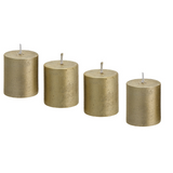 Set of 4 Stripes Xs Candles