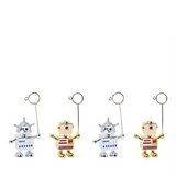 Christmas Card Holder Robot Figurines Pop