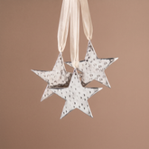 Suspension de Noël Étoile Métal 10 cm Argenté