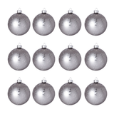 Glitter and Matte Large Format Christmas Baubles Set of 12