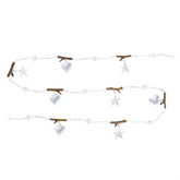 Ghirlanda di Natale con cuori e stelle di vetro