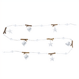 Corona navideña de corazones y estrellas de cristal