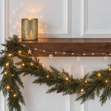 Guirlande de Coeurs et d'Étoiles Noël transparent en verre, photo d'ambiance