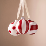 Boules de Noël Graphiques Rouge
