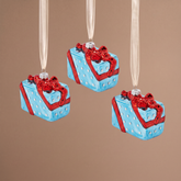 Suspension de Noël Pop Cadeau Bleu