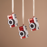 Suspension de Noël Pop Appareil Photo Rouge