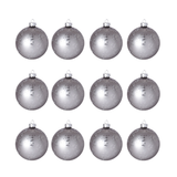 Glittery and Matte Christmas Ball Small Size Set of 12