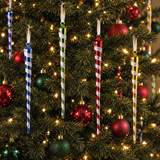 Suspensions de Noël Pop Glaçons Set de 4 jaune en verre soufflé, photo d'ambiance