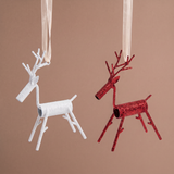 Suspensions de Noël Rennes rouge