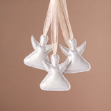 Suspension de Noël en Cuir Ange argenté