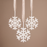 Suspension de Noël en Cuir Flocon blanc