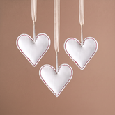 Suspension en Cuir Coeur blanc