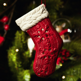 Suspension de Noël Lappi Chaussette rouge en grès