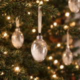 Suspensions de Noël Plumes blanc en verre, photo d'ambiance