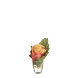 Rose with leaf in water illusion