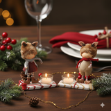 Porte-Bougies de Noël Figurines Enfants déguisés Rudy