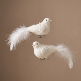 Clips Oiseaux de Noël Blanc