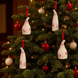 Suspensions Noël Lappi Santa Set de 2 blanc en grès, photo d'ambiance