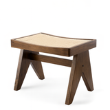 Tao oak and rattan stool