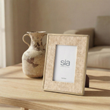 Marco de fotos de ratán y metal estilo loft, 10x15