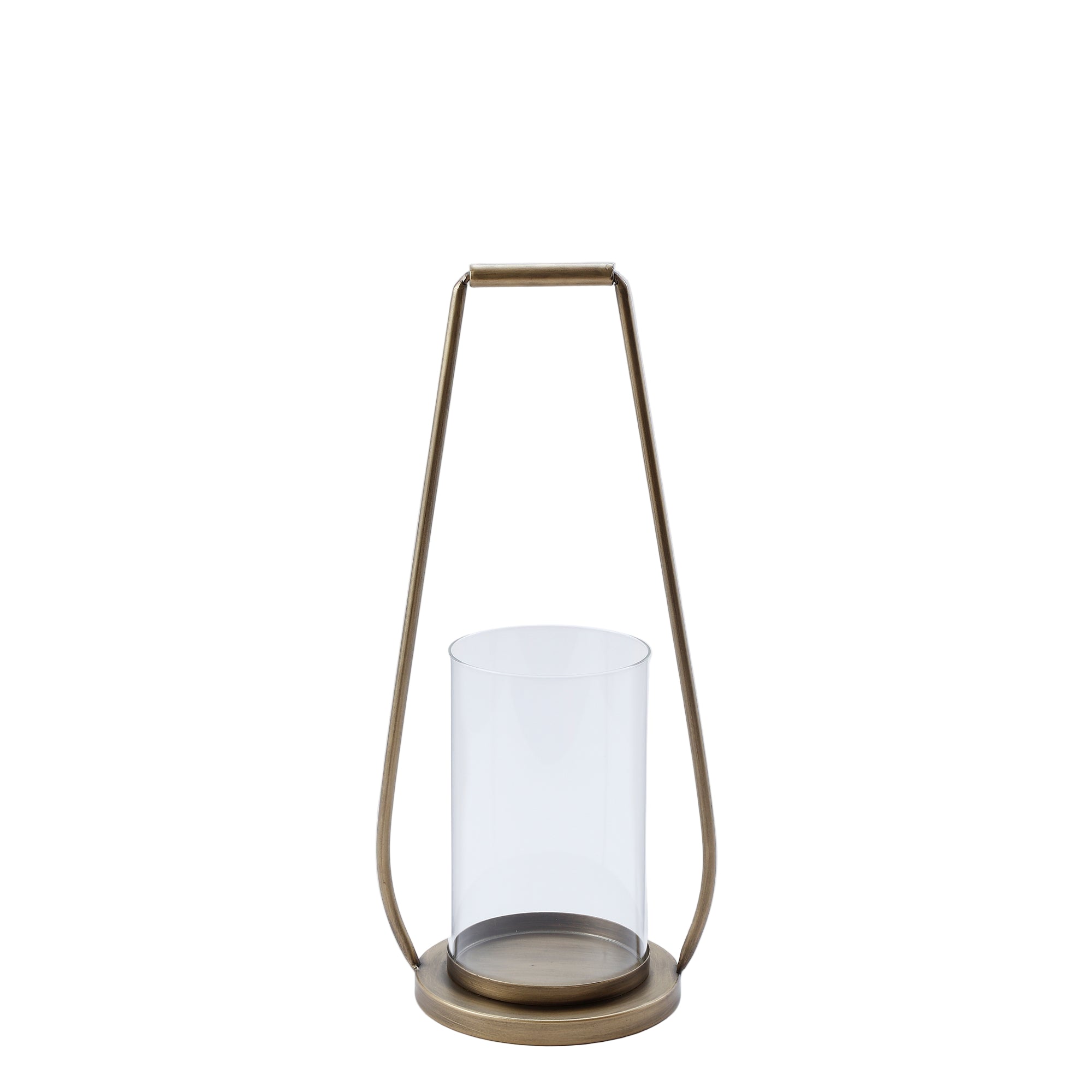 Lanterne hexagonale en métal vieilli, H.36 cm Lanterne hexagonale en métal vieilli, H.36 cm