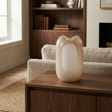 Vase en verre soufflé Opale 32 cm