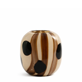 Vaso in vetro soffiato a pois 21 cm