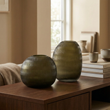 Vaso in vetro soffiato Verdalys traforato 18 cm