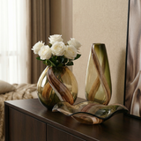 Coupelle décorative en verre soufflé Olivine 41 cm