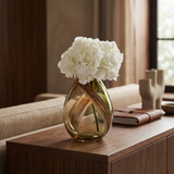 Vaso in vetro soffiato olivina 25 cm