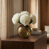 Vaso in vetro soffiato olivina 17 cm