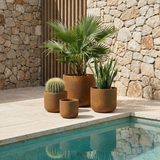 4 Cache-Pots Terra orange terracotta