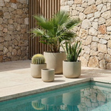 4 Cache-Pots Terra beige granito