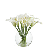 Composition d'Arums en vase 45 cm