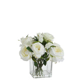 Composition de Roses en vase 17 cm
