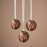 Boule de Noël Plumes marron
